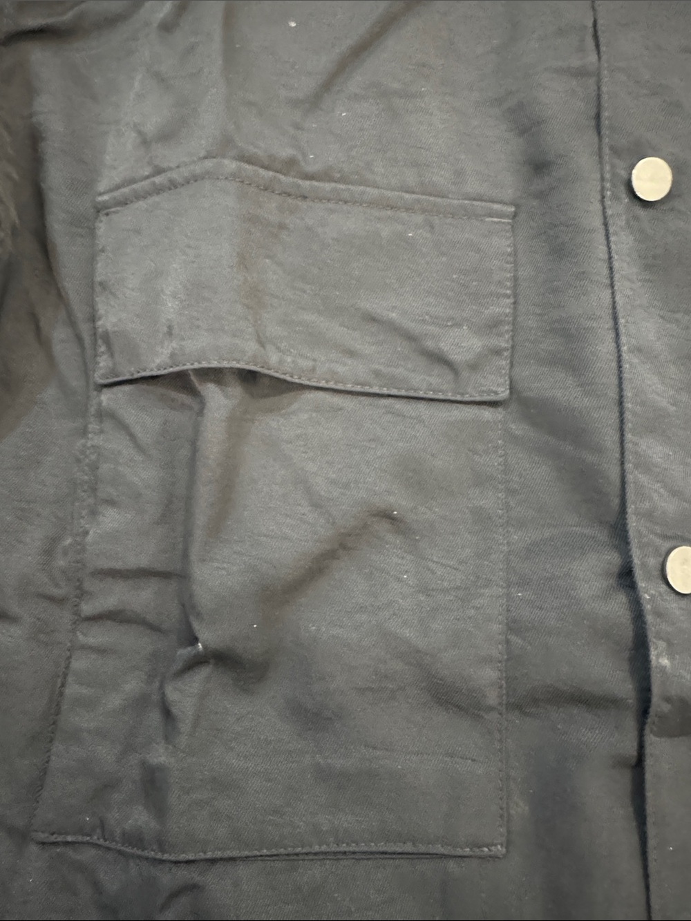 Vince Black Lightweight Shirt Jacket with Front Pockets - Picture 3 of 6